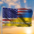 United Stand With Ukraine Flag American I Stand With Ukraine Merchandise Support Flag