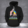 I Stand With Ukraine Hoodie Bigfoot American Support And Stand With Ukraine Merch Clothes