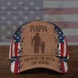 Firefighter Dad Papa The Man The Myth The Legend American Flag Hat Vintage Hats For Men