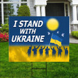 I Stand With Ukraine Yard Sign Support Ukraine Merchandise Sign Outdoor