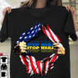 Stop War In Ukraine Shirt American Flag United For Ukraine Support T-Shirt Clothing