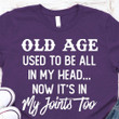 Old Age Used To Be In My Head Now It's In My Joints Too T-Shirt Funny Sayings Humor Shirt