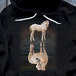 Horse In Water Reflect Hoodie Apparel Unique Horse Themed Gifts For Ladies