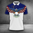 Indiana Eagle Golfer Polo Shirt Patriotic Unique Golf Polo Golfer Clothing