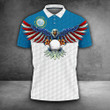 South Dakota Eagle Golfer Polo Shirt Patriotic Golfer Apparel Best Golf Shirts For Men