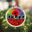 Veteran Poppy Day Lest We Forget Suncatcher Ornament Remembrance Christmas Ornament