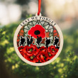 Veteran Poppy Lest We Forget Suncatcher Ornament Honor The Fallen Soldiers Memorial Ornaments
