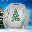 T-Rex Christmas Tree Sweatshirt Funny Xmas Clothing Gifts For Dinosaur Lovers