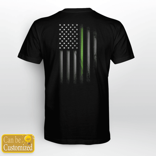 Thin Green Line American Flag Shirt Military Pride Patriotic T-Shirt Gifts For Veteran