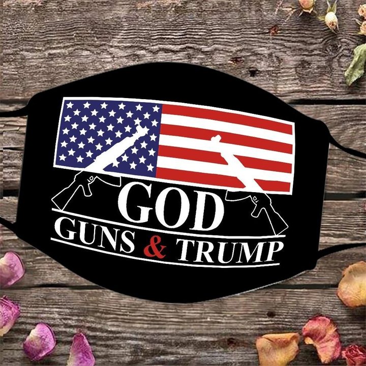 Trump 2024 Face Mask God Gun And Donald Trump 2024 Mask Merch For Sale