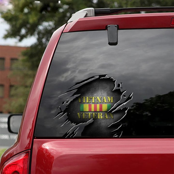 Vietnam Veteran Car Sticker Auto Decal Patriotic Proud Vietnam Veteran Gift Ideas