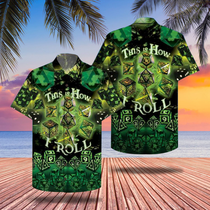 D&D Hawaiian Shirt This Is How I Roll Dungeons And Dragons Game Dnd Aloha Shirt