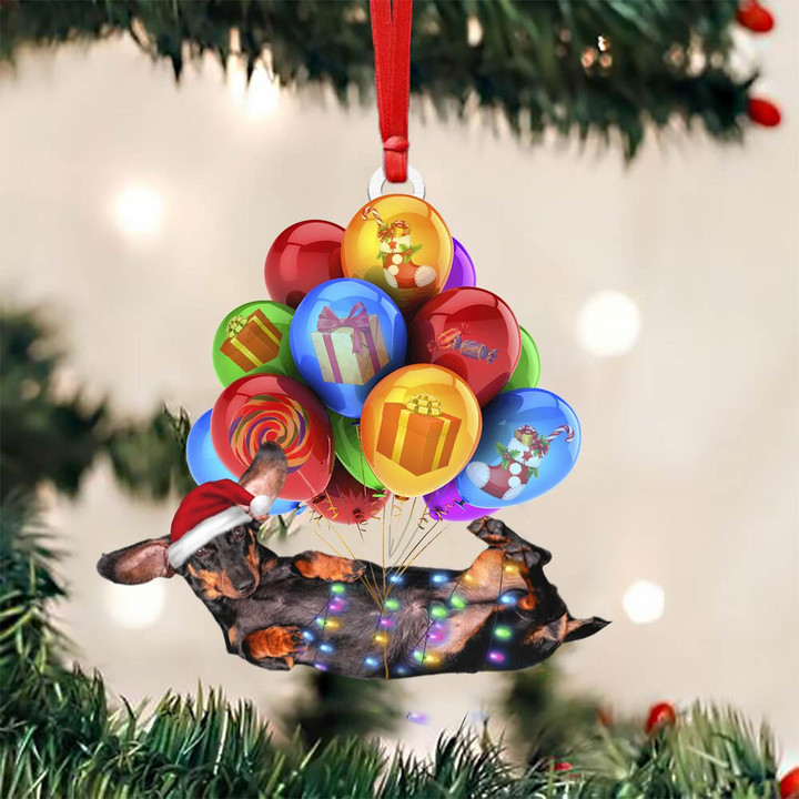 Dachshund Christmas Balloon Ornament Cute Dog Ornament Christmas Gifts For Dog Lovers