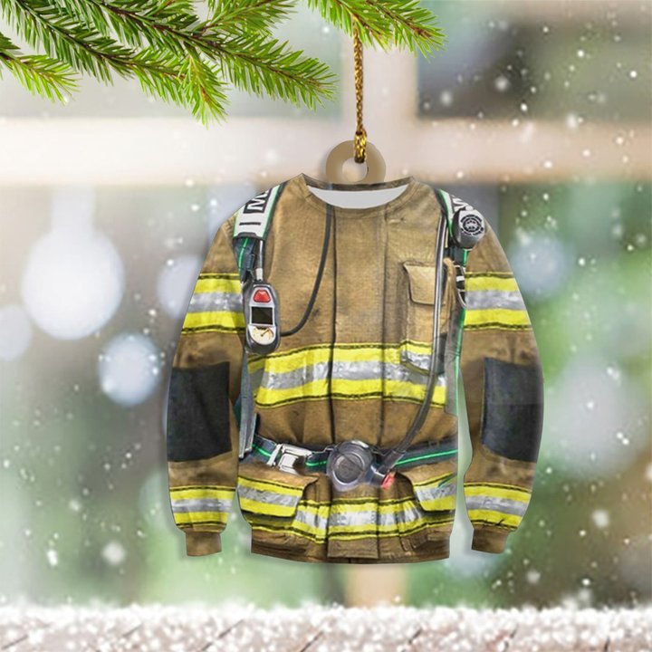 Fire Uniform Ornament Remembrance US Fireman Ornament Firefighter Christmas Gifts