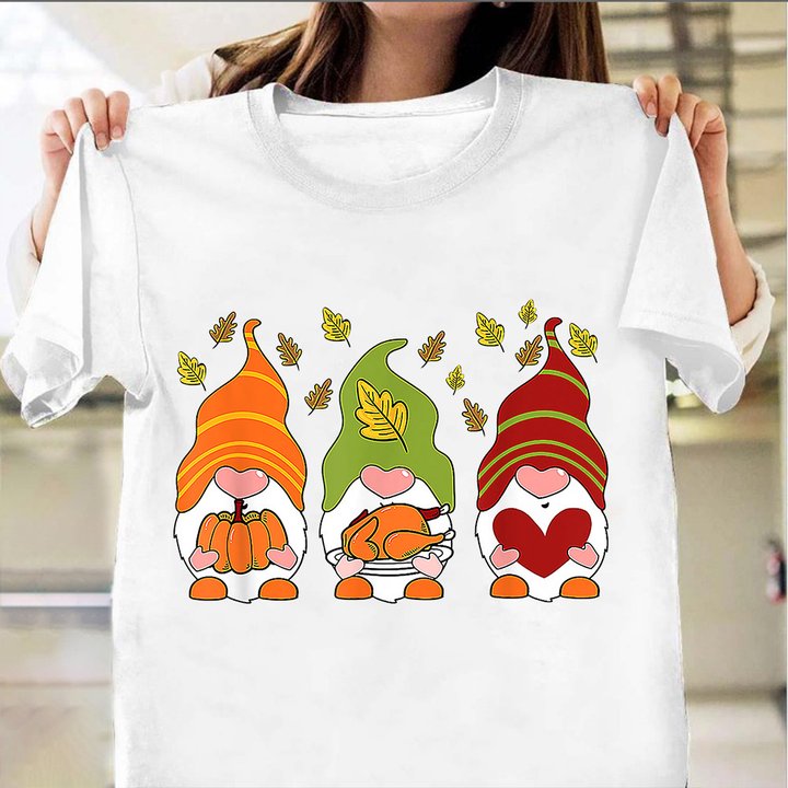 Gnomes Pumpkin Turkey Shirt Happy 2021 Thanksgiving Cute Tees Gifts For Little Brother