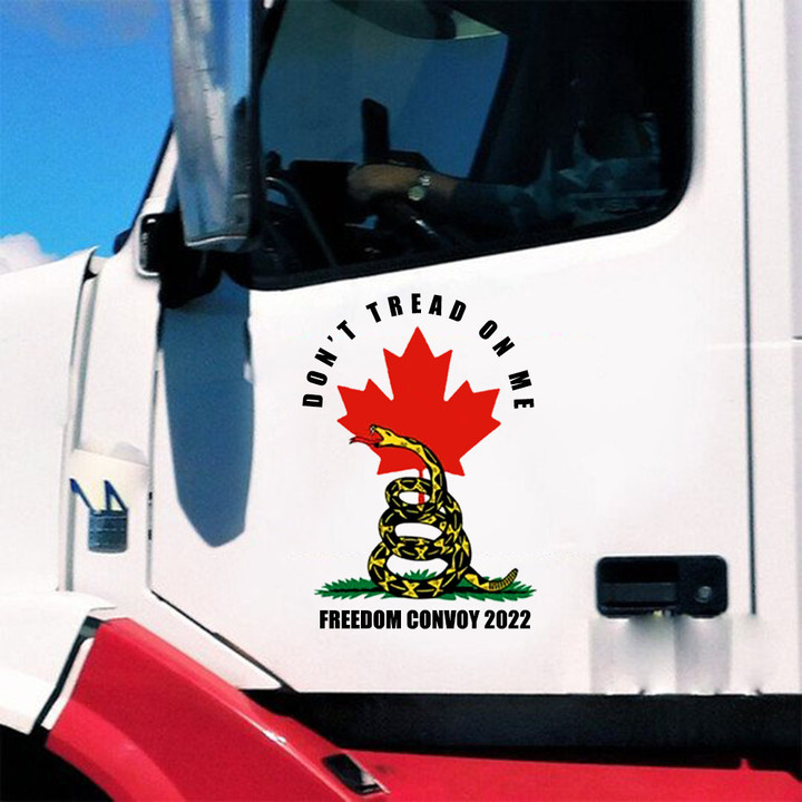 Don't Tread On Me Freedom Convoy 2022 Car Stickers Support Canadian Truckers For Freedom