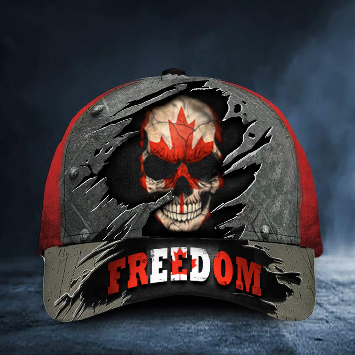 Skull Canadian Trucker Freedom Convoy Hat Support Freedom Convoy 2022 Merchandise Gift