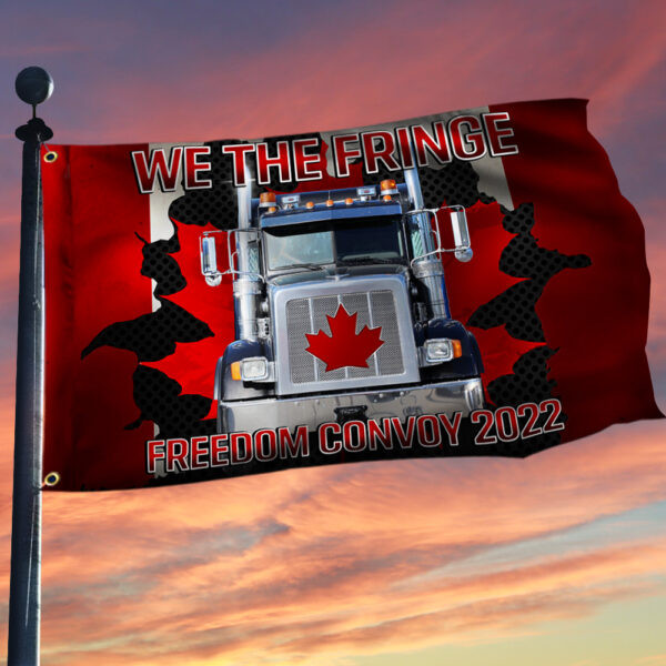 We The Fringe Freedom Convoy 2022 Car Stickers Support Canadian Truck Drivers Rally Merch
