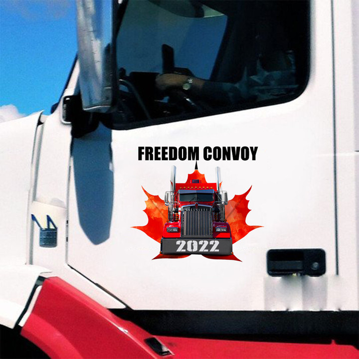 Canadian Trucker Freedom Convoy 2022 Car Stickers Support Truckers For Mandate Freedom