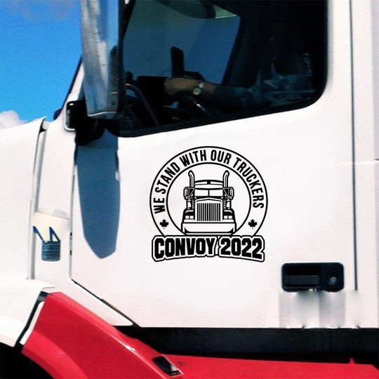 We Stand With Our Truckers Convoy 2022 Car Stickers Support Freedom Convoy For Drivers