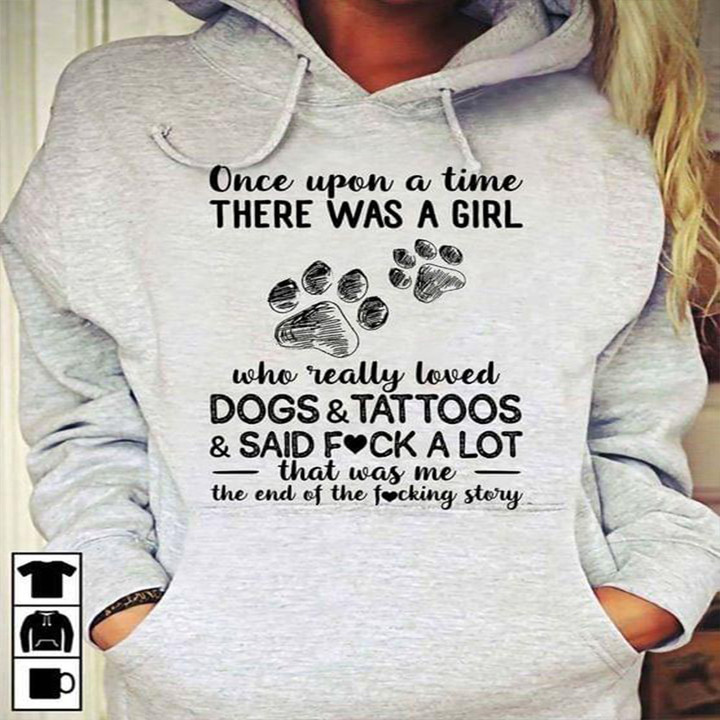 Girl Who Really Loves Dogs And Tattoos Hoodie Womens Tattoos Dog Lover Gifts For Her