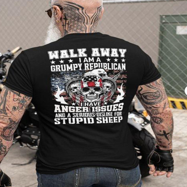 Walk Away I Am A Grumpy Republican Shirt For Men Republican Clothing