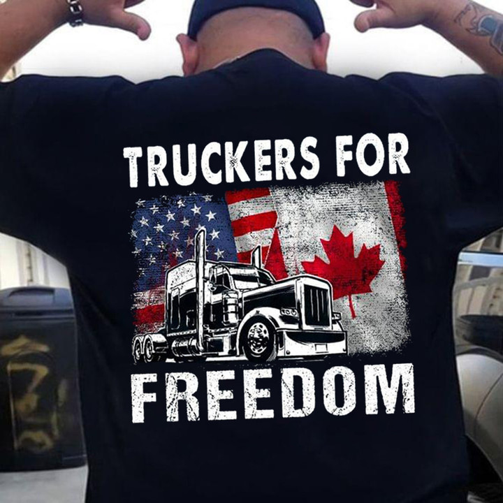 Truckers For Freedom Shirt Support Trucker Freedom Convoy 2022 Clothing For Men