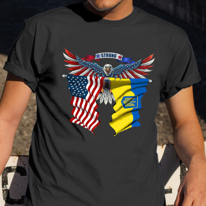 Stand With Ukraine Shirt Eagle American United For Ukraine Support Shirt Apparel