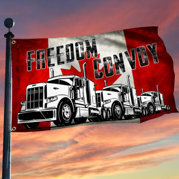 Trucker Freedom Convoy Canada Flag For 2022 Support Canadian For Truckers Freedom Convoy