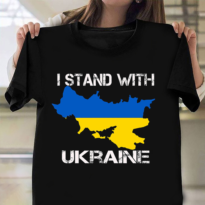 Fuck Putin Shirt Ukrainian Map I Stand With Ukraine 2022 Merch Gift