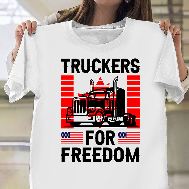 Canadian Trucker Freedom Convoy Shirt For 2022 Support Truckers For Freedom Protest Merch
