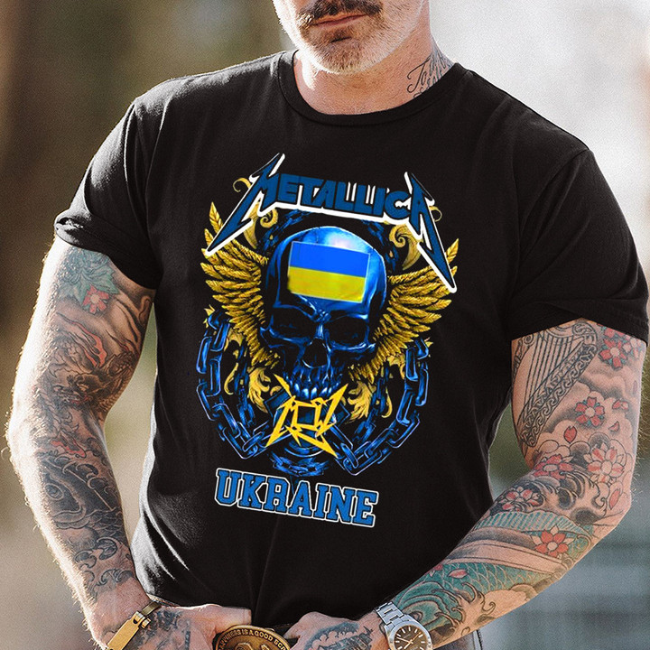 Metallica Ukraine Shirt Skull Metallica Ukraine Merch T-Shirt Apparel 2022