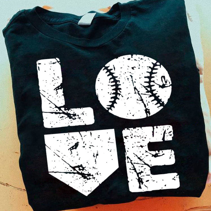 Love Baseball T-Shirt Themed Gifts For Baseball Lovers Father's Day Ideas