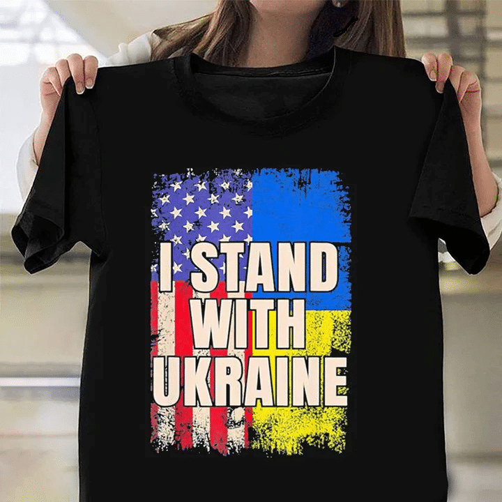 Puck Futin Shirt American Ulraine Flag T-Shirt Support Peace No War Merch