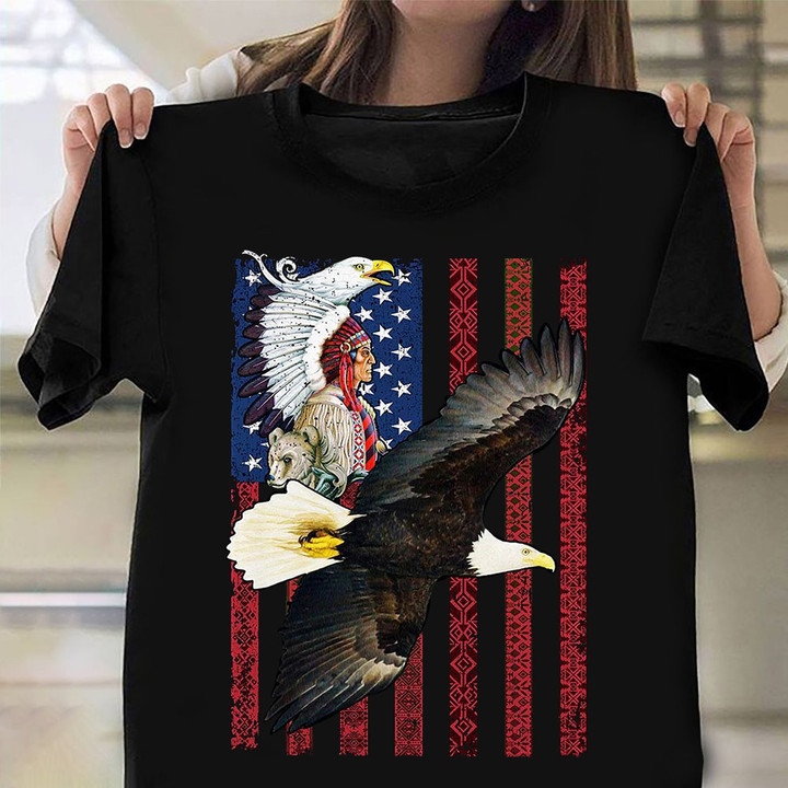 Native American Flag Shirt Native Pride Clothing Gifts For Native American