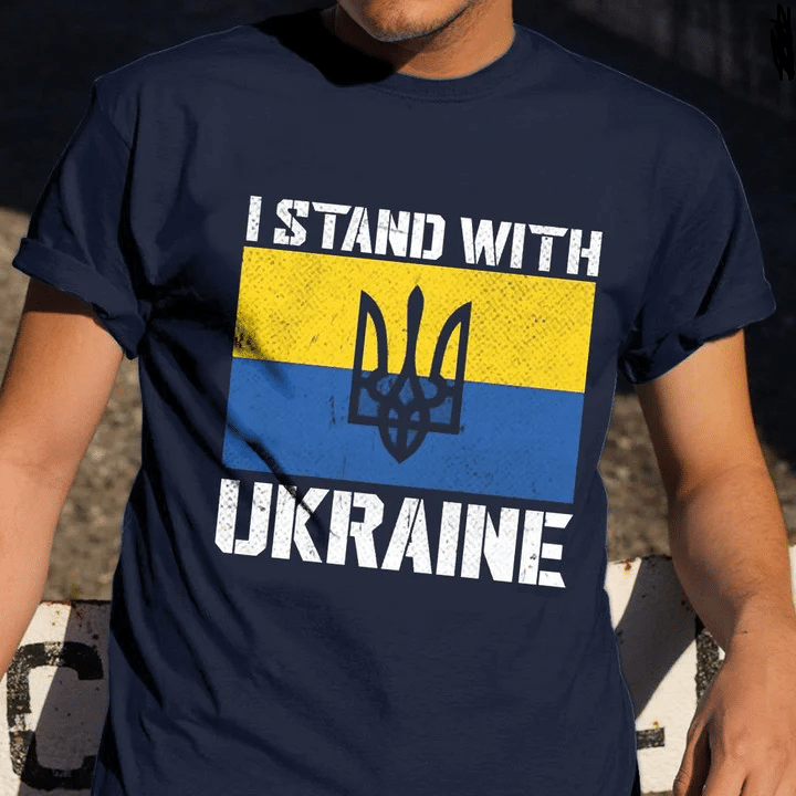I Stand With Ukraine Shirt Strong Ukraine Pray For Ukrainian Shirt Gift