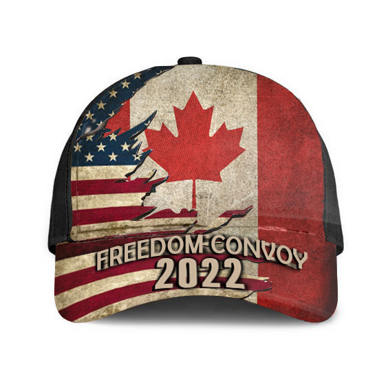Trucker Freedom Convoy 2022 USA Canada Flag Hat Old Vintage Caps Support Truckers For Freedom