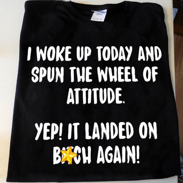 I Woke Up Today And Spun The Wheel Of Attitude T-Shirt Funny Sarcastic Shirt Sayings