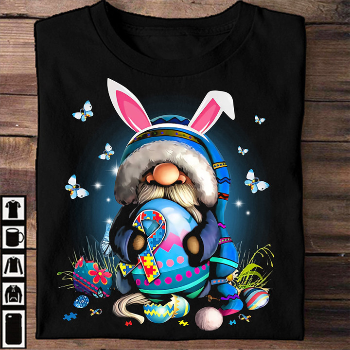 Gnome Easter Autism Awareness T-Shirt Clothing Cute Easter Shirt Apparel Gift Ideas