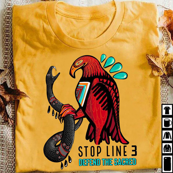 Eagle Snake Stop Line 3 Defend The Sacred Shirt Clothing For Men