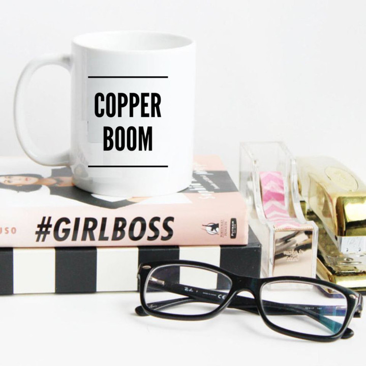 Copper Boom Mug Funny Coffee Mug Unique Office Gifts For Coworkers