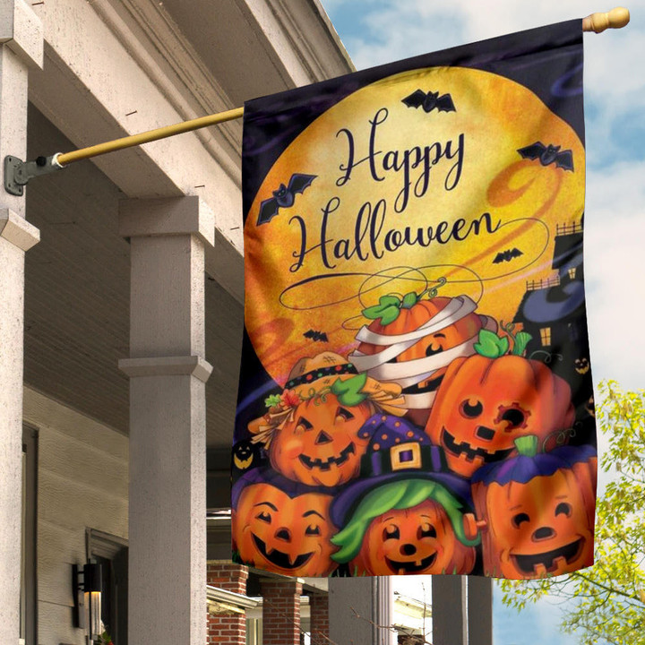 Mummy Pumpkins Blood Moon Happy Halloween Flag Halloween Party Decoration Welcome Home Gifts