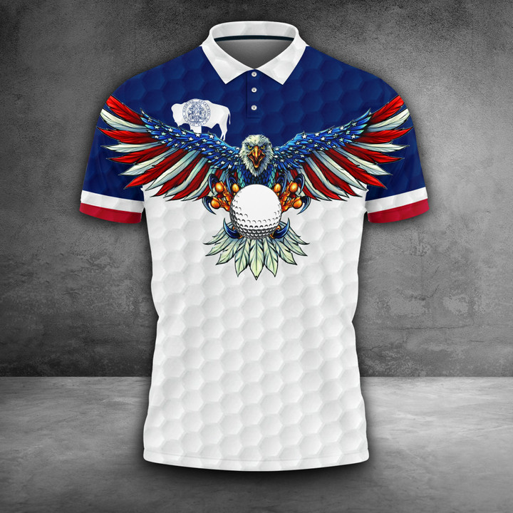 Wyoming Eagle Golfer Polo Shirt Golfing Outfits Men Golf Ideas For Him