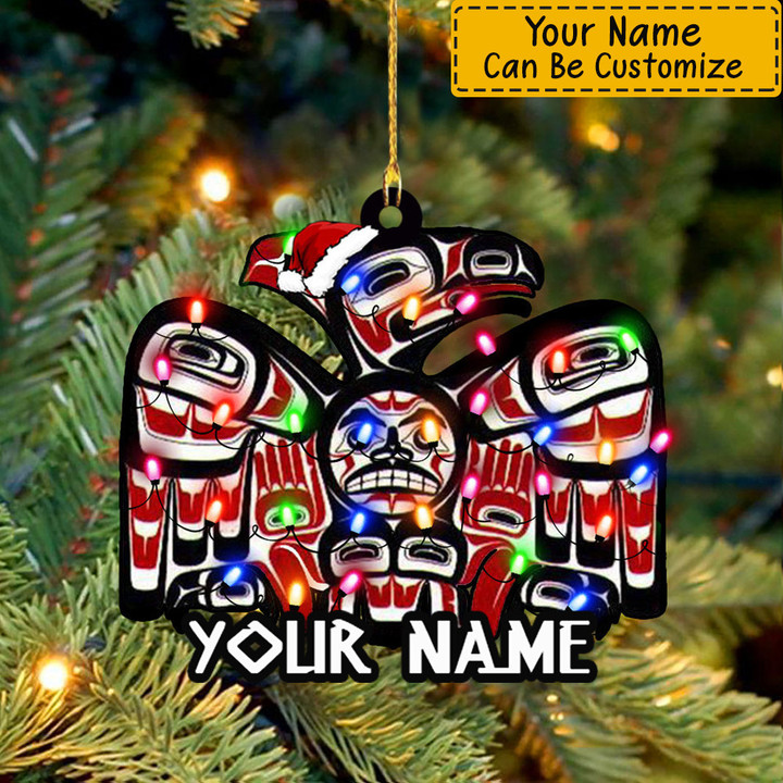 Personalized Raven Tattoo Christmas Ornament Raven Spirit Christmas Tree Ornament