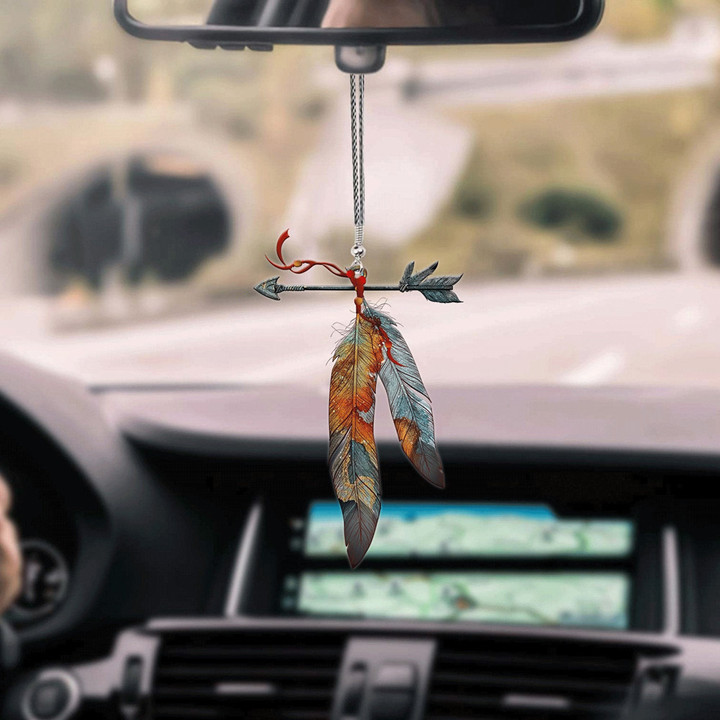Feathers Every Child Matters Car Mirror Ornament Canada Support Orange Day Feathers Merch