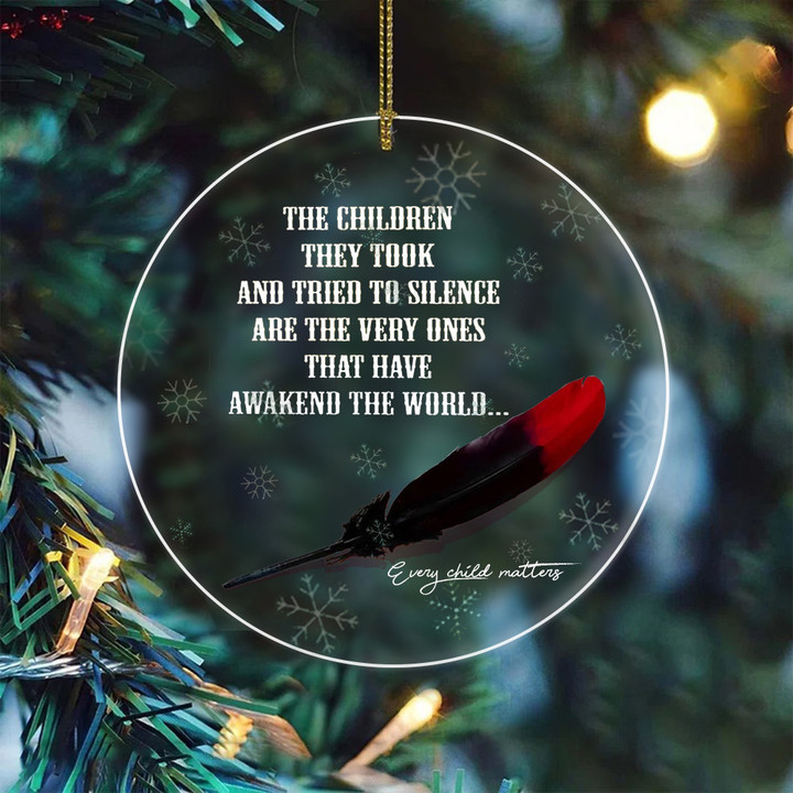 Feather Every Child Matters Acrylic Ornament The Children They Took And Tried To Silence