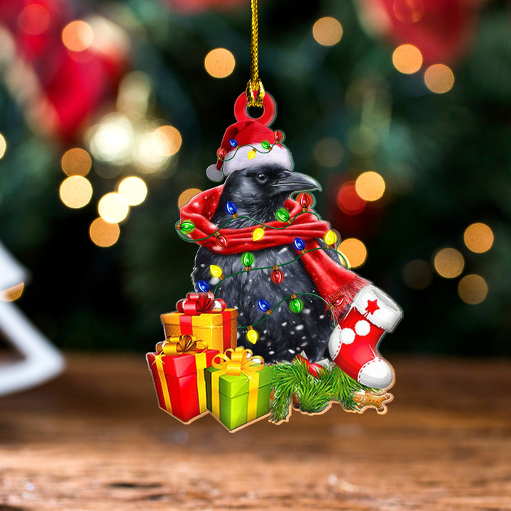 Santa Raven Ornament Christmas Tree Decorations 2023 Home Decor Gifts
