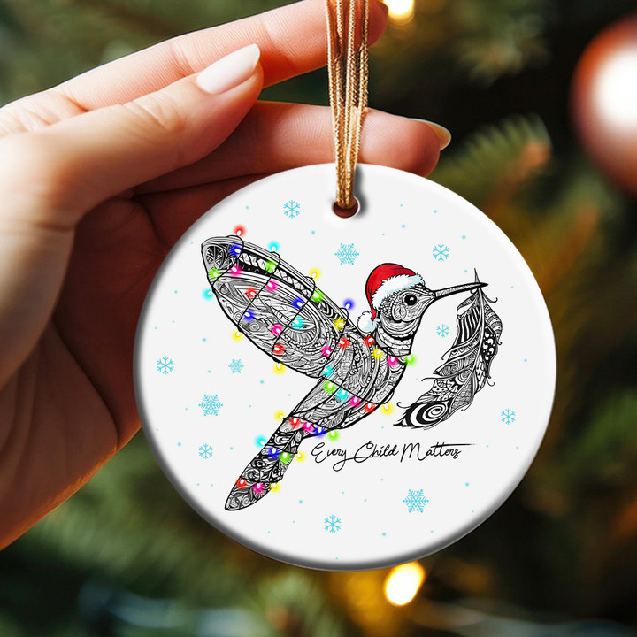 Every Child Matters Ceramics Ornament Hummingbird And Feather Art Christmas Ornaments 2023