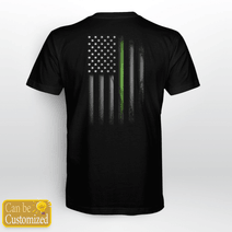 Thin Green Line American Flag Shirt Military Pride Patriotic T-Shirt Gifts For Veteran
