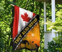 Canada Animal They Also Served Flag Sacrifice Animal Memorial Day Flag Yard Decoration
